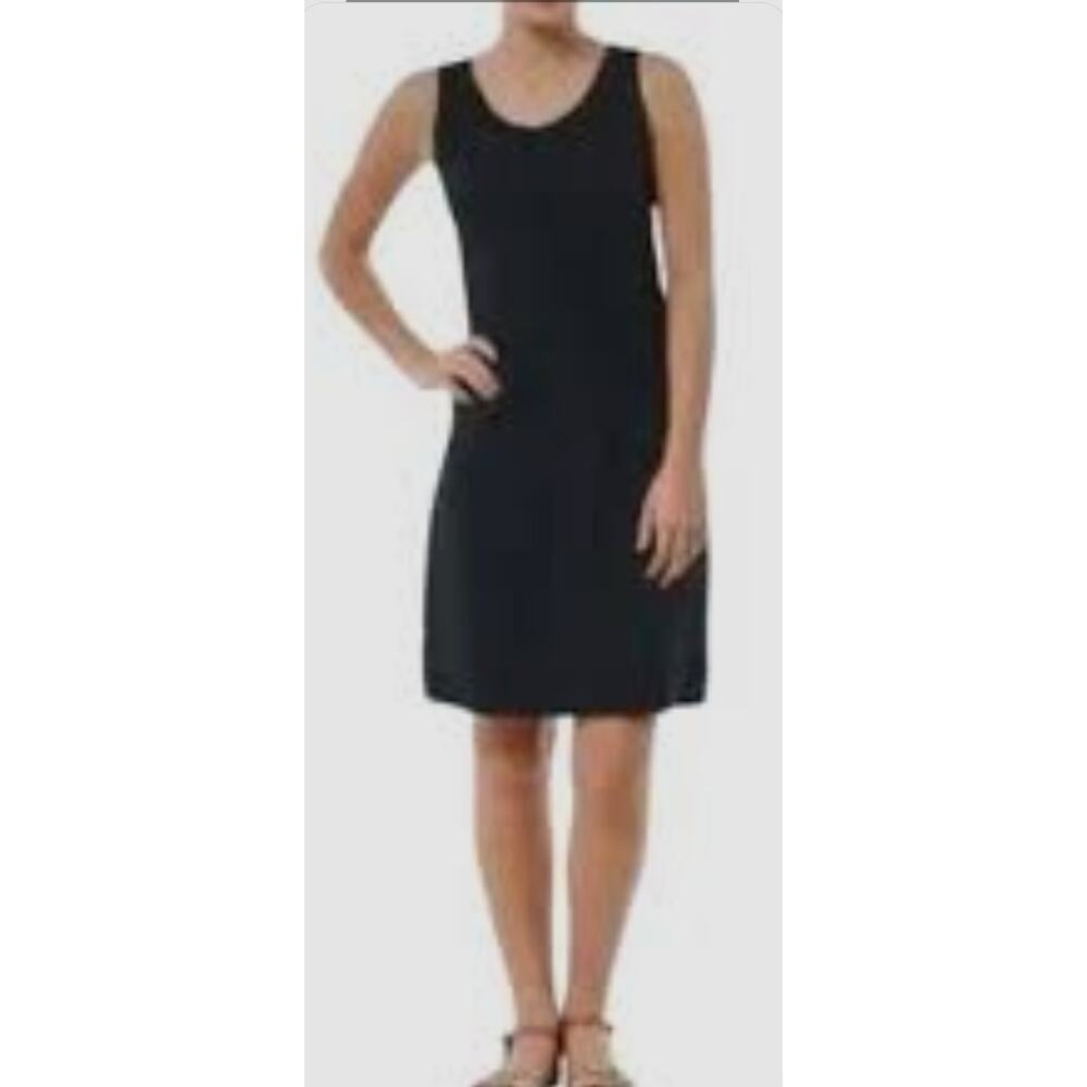 Horny Toad Charcoal Gray Sleeveless Knit Dress Size Large Organic Cotton Blend